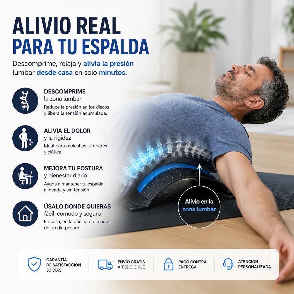 AliviaFlex corrector lumbar descomprime zona lumbar alivia dolor y ciática