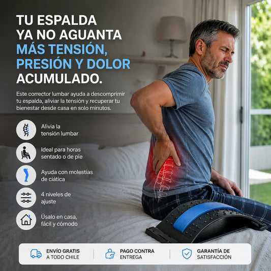 Corrector lumbar AliviaFlex alivia dolor de espalda y ciática