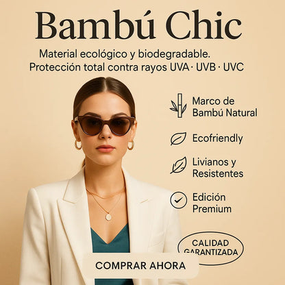 Bambú Chic – Elegancia Natural Con Protección UV 400 + Paño y Estuche